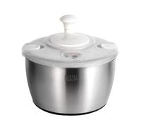 Stainless Steel Salad Spinner | Metal Salad Spinner | Steel Lettuce Spinner, Lettuce Dryer Fruit Spinner, Veggie Spinner with Rotating Handle, Salad Washer Stainless Steel, Kitchen Gadgets