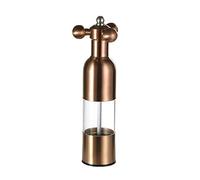 Stainless Steel Salt and Pepper Grinder Set - Refillable Adjustable Coarseness Shakers with Handle for Home Kitchen BBQ - Elegant Rose Gold Finish Perfect for Restaurants and Entertaining