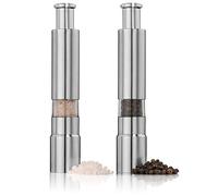 Stainless Steel Salt & Pepper Grinder Set With Push Button Modern Design,Perfect for Black Pepper, Sea Salt, and Himalayan Salt Spices