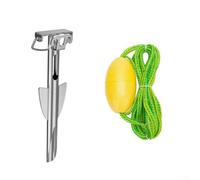 Stainless Steel Sand Stake for Kayak Boat Watercraft Mooring on Sandy Beaches or Muddy Riverbanks with Construction (anchor+buoyancy rope)