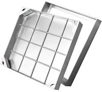 Stainless Steel Sandpit Cover with e 60x60x8cm and Weatherproof Ideal for Outdoor Play Areas and Safe Keep Sand Clean and Protected