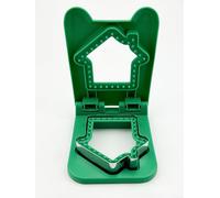 Stainless steel sandwich bread maker tool with leak proof sealing edge cutter for crustless sandwiches, compatible with white, gluten and bagel breads (Green2)