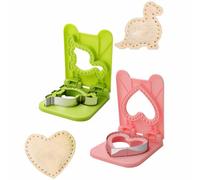 Stainless Steel Sandwich Cutter and Sealer, Uncrustable Sandwich Maker for Bread, Pancakes, PB&J, Heart/Dinosaurs Shape for Lunch, Easy Clean Kitchen Gadget