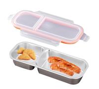 Stainless Steel Sandwiches Container - Leak-Can Compartments | Reusable for Travel, School and Home | Suitable for Dishwasher and Stackable