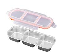 Stainless Steel Sandwiches Container - Leak-Can Compartments | Reusable for Travel, School and Home | Suitable for Dishwasher and Stackable