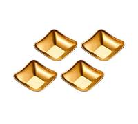 Stainless Steel Sauce Cups Small Seasoning Appetiser Saucers Side Dishes Condiment Cups Dip Bowl Serving Dipping Bowls Set of 4 (Gold-1)