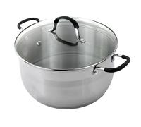 Stainless Steel Sauce Pot Pans - with Glass Lids, Kitchen Cooking Pots | with Induction Bottom, Kitchen Cookware, Food Cooking Saucepans | Kitchenware (28cm)