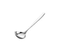Stainless Steel Sauce Spoon Anti-Rust Glossy Odorless Smooth Plated Household Kitchen Soup Ladle Scoop Accessories Silver