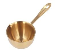 Stainless Steel Saucepan with Dual Pour Spouts, 200ml Capacity, Professional Home Cooking Pot, Gold - High Thermal Conductivity, 3 Layer Composite Bottom, Ideal for Sauces and Mi (Gold)