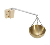 Stainless Steel Sauna Bowl Gold Aroma Diffuser Cup for Essential Oils Salt Crystals Spa Therapy Wall Mounted 4.8 Inch