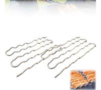 Stainless Steel Sausage Roller Grill, 360 Rotating BBQ Skewer Rack for Hot Dogs, Portable Campfire Spinner with Even Heat Distribution for Outdoor Picnic(2)