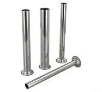 Stainless Steel Sausage Stuffer Tubes Set 4pcs For Meat Grinder | 4 Sizes Filling Nozzles 15 19 22 28mm Or 16 22 32 38mm, Fits Manual Or Electric Grinder, Dishwasher Safe
