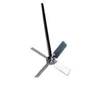 Stainless Steel Sawtooth Disc Stirrer, 304 Stainless Steel Four-Blade Lab Stir Bar Dispersion Disk, Rod 100-600mm Leaves 40-100mm(Stainless rod 400mm)