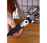 Stainless Steel Scissor Stylish Multi-Functional Scissors for Kitchen Cooking, Heavy Duty Scissors for Kitchen Use Herbs Cutting, Bottle Jar Opener with Safety Cover Outdoor Barbecue