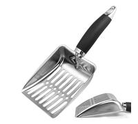 Stainless Steel Scoop - Cat Deep Shovel Shovel, Easy Clean Cat Scoop | Efficient Cat Waster, Pet Breeding Scoop for Bedroom, Living Room, Cat House, 10.24x4.2 in