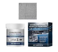 Stainless Steel Scratch Remover 100 g - All Purpose Restoration Agent for Fridge, Cooker and Sink - Highly Effective Cleaning Paste for Preparing Stainless Steel Surfaces - For Taps and Hobs in D