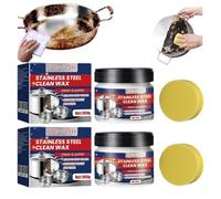 Stainless Steel Scratch Remover for Appliances,2025 New Magical Nano-Technology Stainless Steel Cleaning Paste,Efficiently Remove Scratches & Fingerprints,Polish for Cookware,for Home Users (2pcs)