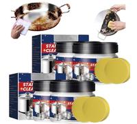 Stainless Steel Scratch Remover for Appliances,2025 New Magical Nano-Technology Stainless Steel Cleaning Paste,Efficiently Remove Scratches & Fingerprints,Polish for Cookware,for Home Users (4pcs)