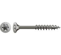 Stainless Steel Screw, 8 x 100 mm, Pack of 50, Partially Threaded, Countersunk Head, T-Star Plus T40, 4CUT, Stainless Steel A2-0197000801005