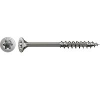 Stainless Steel Screw, 8 x 240 mm, Pack of 50, Partially Threaded, Countersunk Head, T-Star Plus T40, 4CUT, Stainless Steel A2-0197000802405