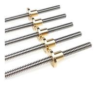 Stainless Steel Screw,Lead,1pcs 3D Printers Parts T6 Lead Screw, Pitch 1mm Length 100mm-1000mm Trapezoidal Steel Screws with Copper Nut(500mm)