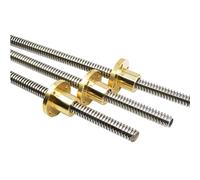 Stainless Steel Screw,Lead,1pcs T8 Lead Screw 3D Printer, Thread 8mm Pitch 2mm Length 100mm to 600mm Rod with Brass Nut(400mm)