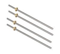 Stainless Steel Screw,Lead,1pcs T8 Lead Screw with Brass Nut, OD8mm Pitch 2mm 100mm 150mm 200mm 250mm 300mm 330mm 350mm 400mm for 3D Printer Z Axis(250mm)