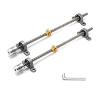 Stainless Steel Screw,Lead,1Set 3D Printer Lead Screw Vertical Horizontal Kit, 100mm-500mm with Nut(Vertical Kit,200MM)