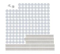 Stainless Steel Screw Rubber Feet 100-Pack Clear(150pcs)