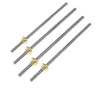 Stainless Steel Screw, T8 Lead Screw with Nut, 2mm/8mm OD 8mm Pitch 2mm 200mm 250mm 300mm 350mm 400mm 450mm 50MM Trapezoidal Rod, 1PCS(Lead 8mm,450mm)