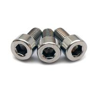 Stainless Steel screws (3) - Floyd Rose Style Guitar Locking Nut Screws Set - MonsterBolts (Qty 3, Stainless)