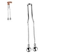 Stainless Steel Scrotum Stretching Device, Adjustable Bondage Training for Men, Testicle Restraints & Penis Weight, Adult Toy for Solo and Couple Exploration (Medium)