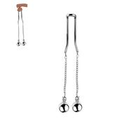 Stainless Steel Scrotum Stretching Device, Adjustable Bondage Training for Men, Testicle Restraints & Penis Weight, Adult Toy for Solo and Couple Exploration (Small)