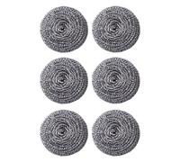 Stainless Steel Scrubber - Heavy Duty Bowl Cleaner | Multi Purpose Kitchen Cleaning Pads | 6 Pack Heat Resistant Metal Scourer | For Sink Stove Pan Pot Utensils Restaurant Bathroom Barbecue Camping Ou