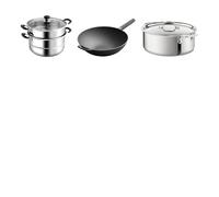 Stainless Steel Scrubber - Scourer | Cast Iron Pan Cleaner with Handle & 5 Steel Wool Pads, Robust Chainnet Scrub Mat for BBQ Grills, Cookers & Cookware, Rustproof