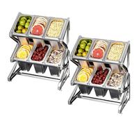 Stainless Steel Se Rack - 2-Tier Countertop nizer for Herbs & Ses Space-Saving Kitchen Shelf with uring Spoon Set Perfect for Home Chefs
