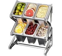 Stainless Steel Se Rack - 2-Tier Countertop nizer for Herbs & Ses Space-Saving Kitchen Shelf with uring Spoons Set tial Kitchen Sto Solut
