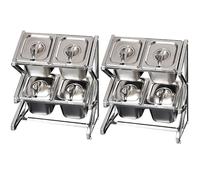 Stainless Steel Se Rack - 2-Tier Countertop nizer for Herbs & Ses Space-Saving Kitchen Shelf with uring Spoon Set Perfect for Home Chefs