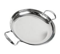 Stainless Steel Seafood Cooking Pot Flat Bottom with Double Handles | Polished Silver Finish, Hung Handle Design, for Noodles and Seafood, Easy Cleanup in Camp Cooking