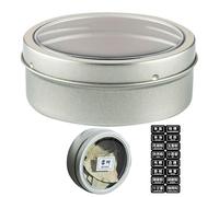 Stainless Steel Seasoning Jar, Magnetic Seasoning Containers | Magnetic Condiment Containers for Kitchen - Seasoning Storage Box with Transparent Lid p