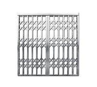 Stainless Steel Security Grille Door - Retractable Foldable Sliding Gate with Double Panels, Burglar-Proof for Patio, Balcony, Entryway & Commercial