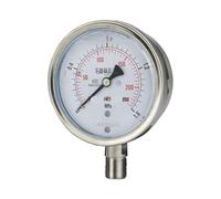 Stainless Steel Seismic Pressure Gauge YN100BF Oil Water Hydraulic Vacuum Meter/High temperature and corrosion resistance(0-6Mpa)