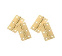 Stainless Steel Self Closing Reversible Door Hinge 4pcs Golden Folding Butt Hinges for Cabinet Piano Score Stand Bookshelf Door Wooden Box