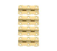 Stainless Steel Self Closing Reversible Door Hinge 4pcs Golden Thickening Bearings Smooth Folding Butt Hinges for Cabinet Doors Wooden Box