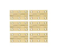 Stainless Steel Self Closing Reversible Door Hinge 6pcs Golden Mute Smooth Bearing Hinges for Cabinets Door Jewelry Boxes(6.3X3.4cm)