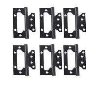 Stainless Steel Self Closing Reversible Door Hinge 6pcs Stainless Steel Door Hinges Easy to Install Smooth Movement Strong Load-Bearing Capacity(Black)