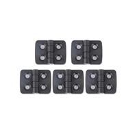Stainless Steel Self Closing Reversible Door Hinge Black Plastic Cabinet Door Bearing Butt Folding Hinge for Furniture 40 * 30mm(5PCS)