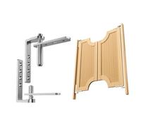 Stainless Steel Self-Return Double Swinging Door Hinges, Heavy Duty Spring Double-Action Hardware for Cafe, Saloon and Bar Counter Doors, Silver Set(L)