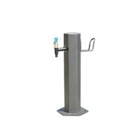 Stainless Steel Self-Standing Planter with Lockable Faucet for Outdoor Irrigation & Watering 50x20.5cm/19.7x8.1in - Durable Garden Accessory