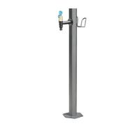 Stainless Steel Self-Standing Planter with Lockable Faucet for Outdoor Irrigation & Watering 86x17cm/33.9x6.7in Durable Garden Decor Perfect for Plants & Flowers